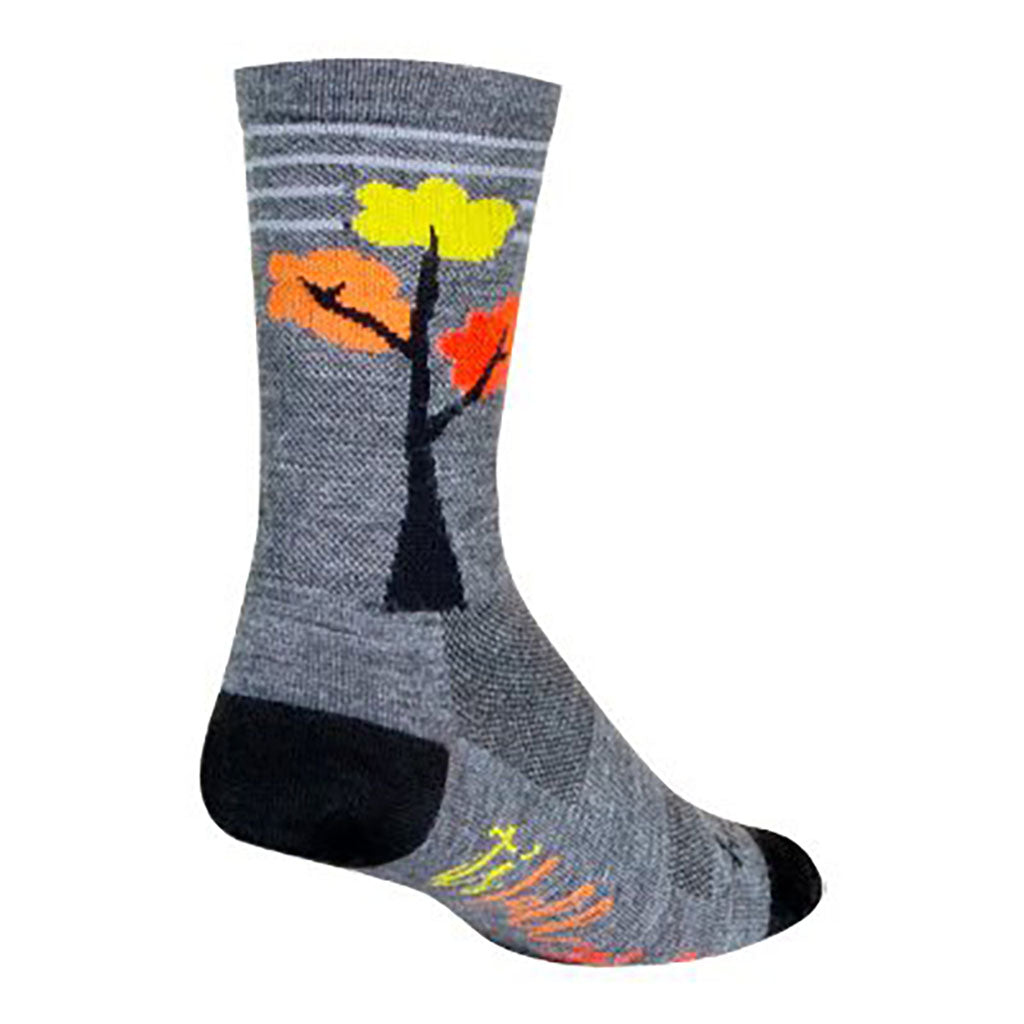 Sockguy Fall Y'all Wool Socks - Gray, Size 9-13
