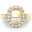 Bague de fiançailles semi-montée en or jaune 14K avec diamant blanc de 0,54 carat