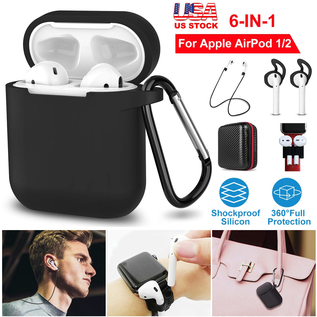 Premium Silicone Case for Apple AirPods 1 & 2
