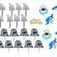 Medium Shark Cupcake Kit for 32 Cupcakes