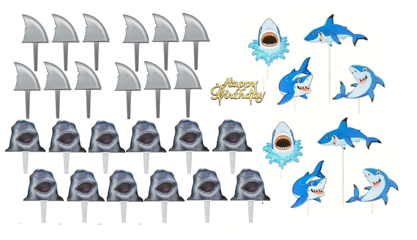 Medium Shark Cupcake Kit for 32 Cupcakes
