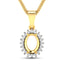 Colgante de Diamante Blanco Genuino de 0.13 Quilates en Oro Amarillo de 14K
