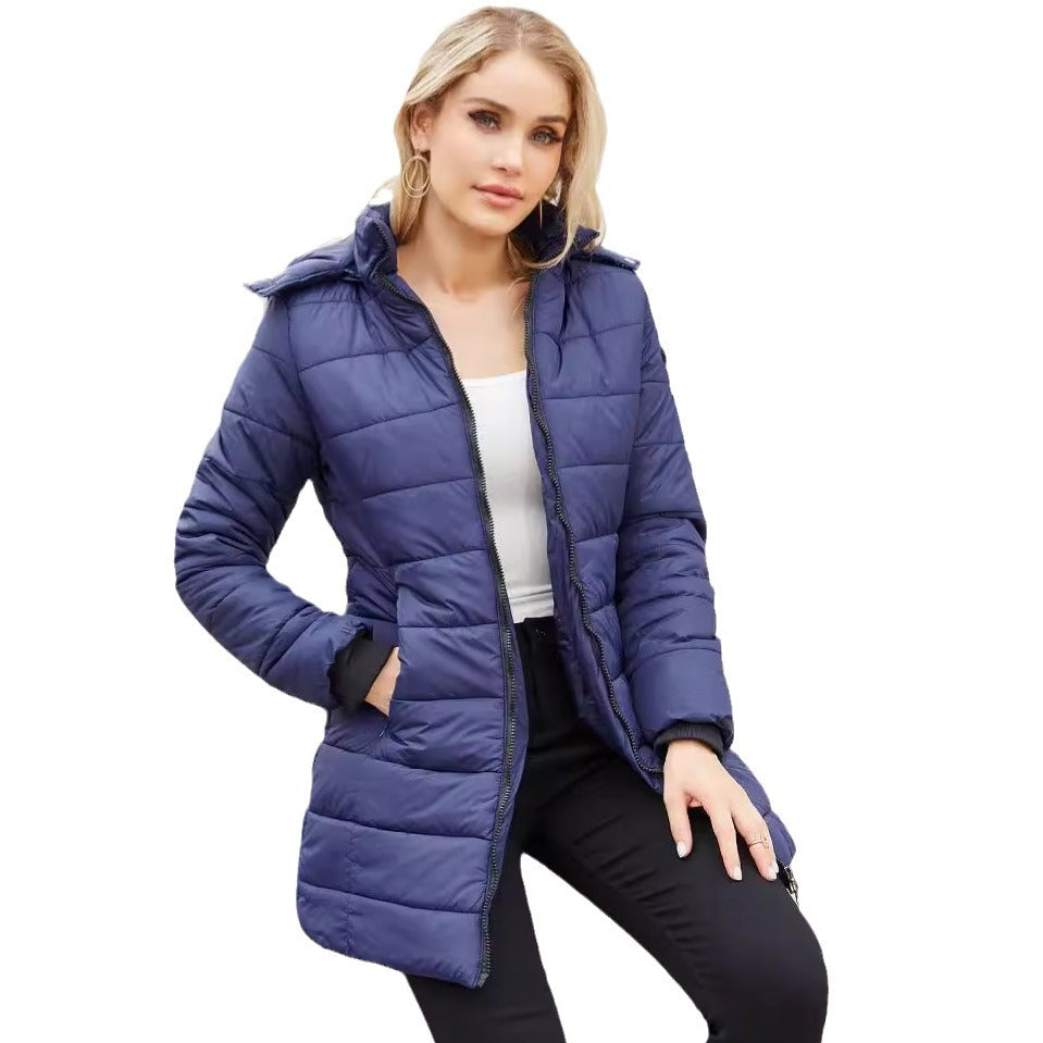 Veste imperméable en coton matelassé à manches longues