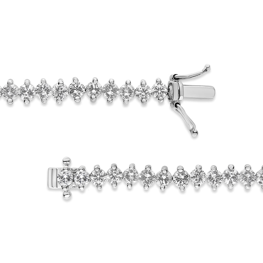 Pulsera de Tenis de Diamantes Redondos en Oro Blanco de 14K - 5 1/2 Cttw