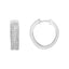 Boucles d'oreilles créoles en or blanc 10K avec 56 diamants