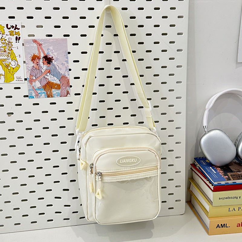 Stylish Contrast Color Crossbody Bag for Students