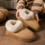 Chaussons en coton à enroulement pour femmes - Bottes de neige épaisses et à la mode