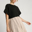 Elegant Black Plus Size Round Neck Dress with Pockets