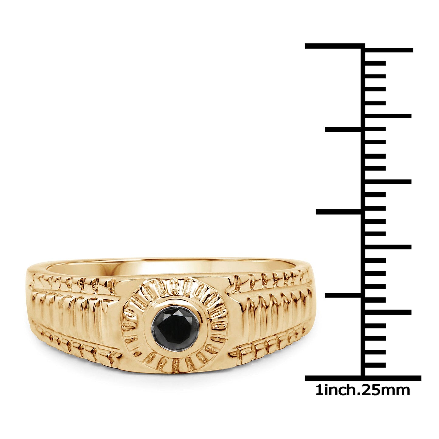 0.20 Carat Genuine Black Diamond Sterling Silver Ring
