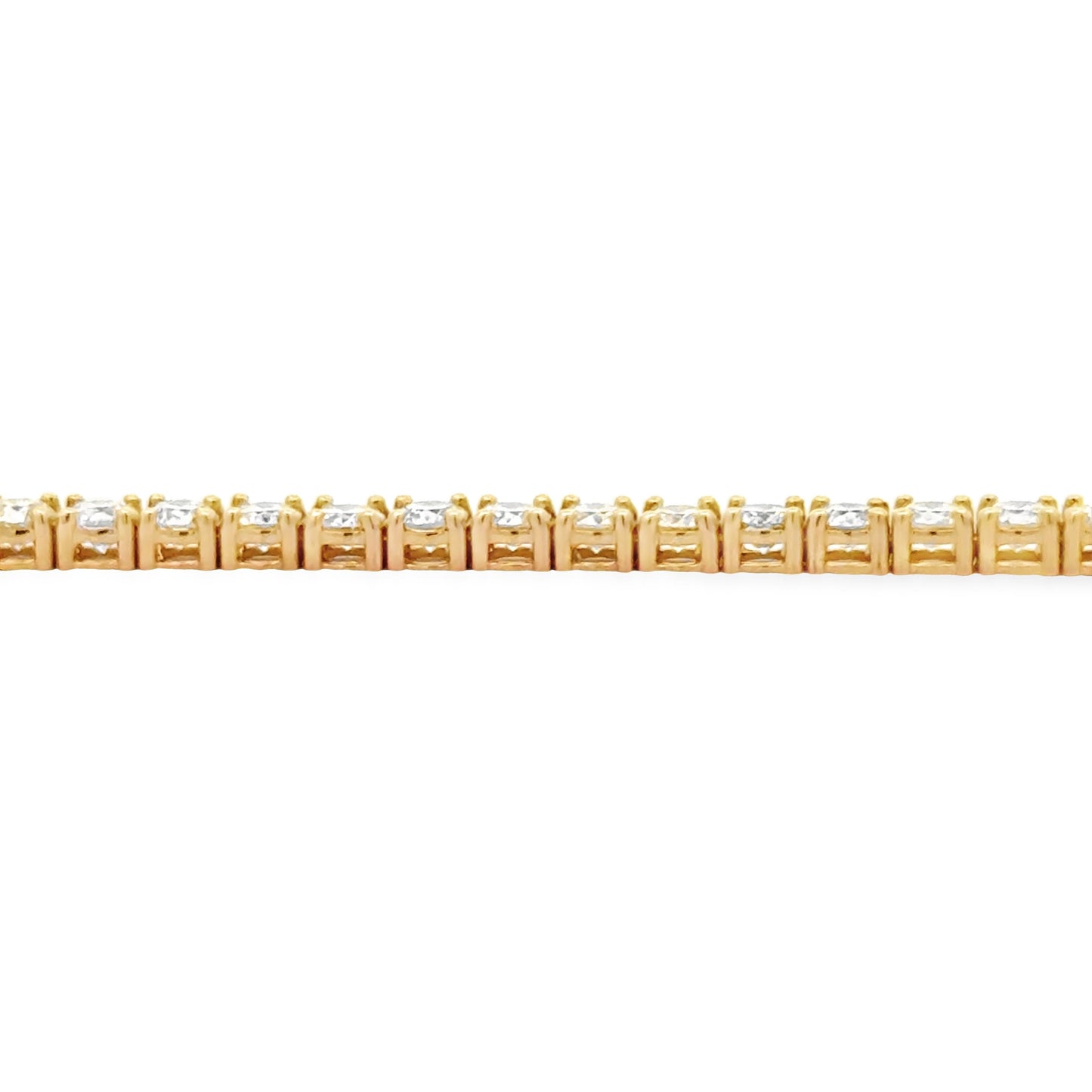 Bracelet de tennis en diamant naturel de 5,50 ct en or jaune 18KT