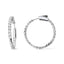 14K White Gold Lab Grown Diamond Inside Out Hoop Earrings