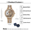 Montre à Quartz Élégante pour Femme avec Accents en Cristal