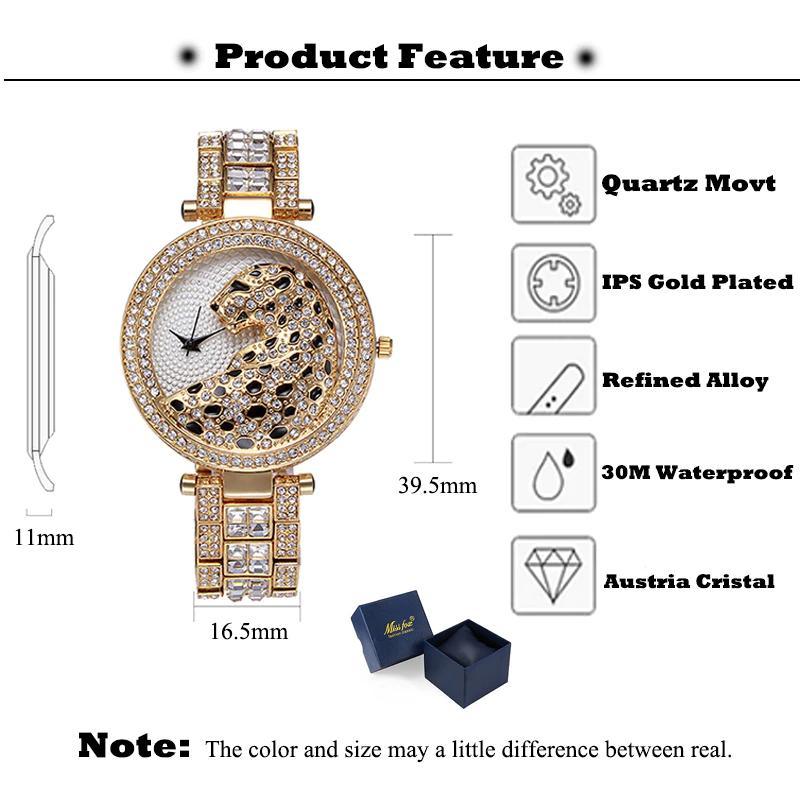 Montre à Quartz Élégante pour Femme avec Accents en Cristal