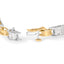 Pulsera de eslabones de diamantes en corte princesa de oro bicolor de 14K