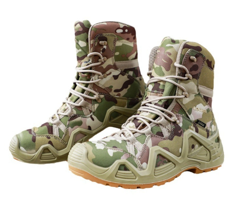 Bottes d'entraînement militaires style mi-haut pour activités de plein air