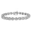 Pulsera de tenis con diamantes en corte redondo "X" de plata esterlina .925 - 7.25"