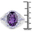 Bague en argent sterling de 5,90 carats en améthyste et tanzanite véritable
