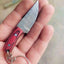 Exquisite Handmade Damascus Steel Keychain Knife with Premium Wood Handle - Korvel
