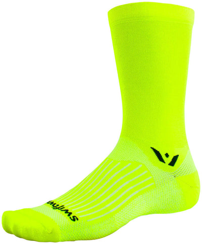 Chaussettes Swiftwick Aspire Crew - Jaune Hi-Viz X-Large