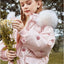 Children's Thickened Korean Style Down Jacket with Fur Collar