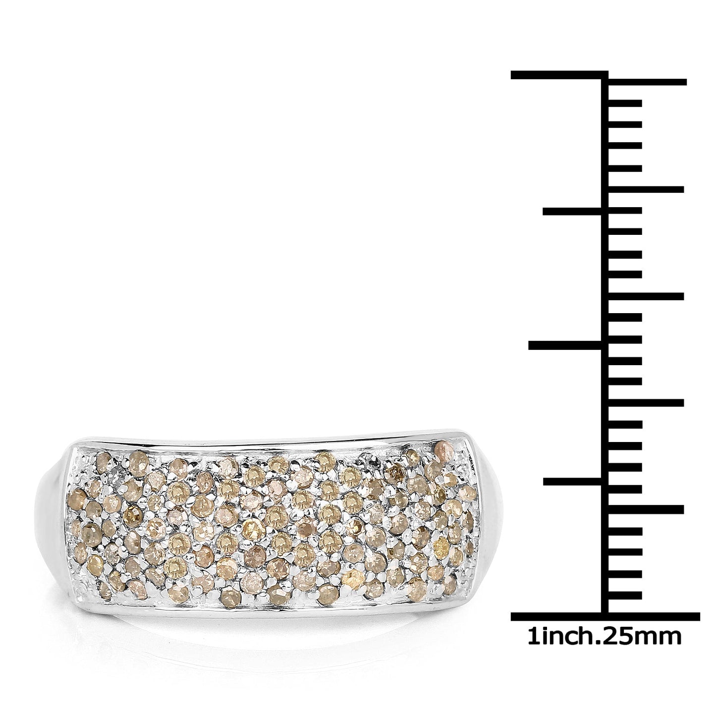 Bague de fiançailles en argent sterling avec diamant blanc véritable de 0,42 carat