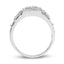 14K White Gold Plated 0.21 Carat Genuine Diamond Ring