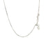 Collier en chaîne réglable en or blanc 10 carats