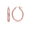 Boucles d'oreilles ovales en or rose martelé 14 carats