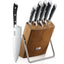 D.Perlla 6-Piece German Stainless Steel Knife Set with Block