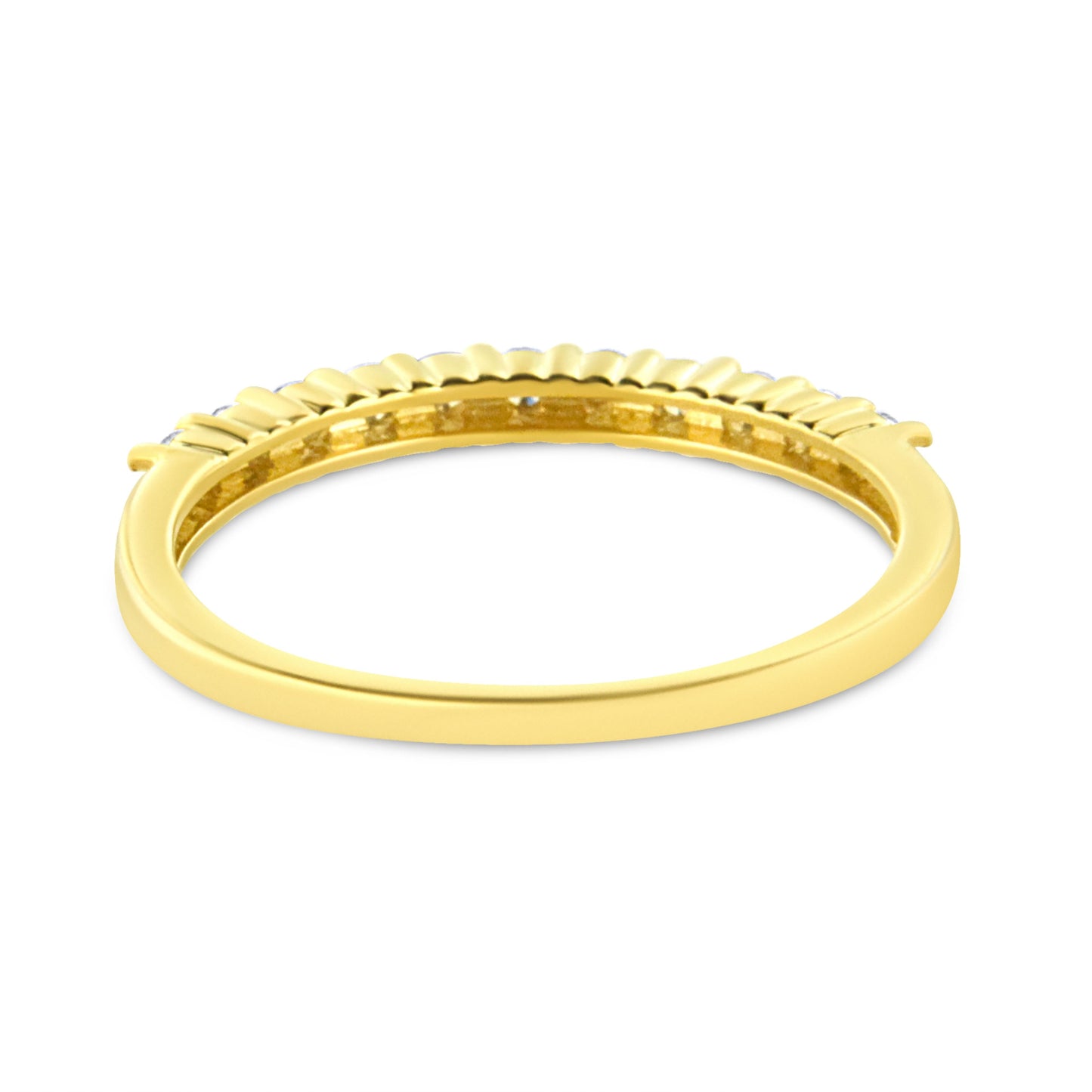 Bague en or jaune 10K avec diamants certifiés IGI de 1/4 Cttw - Taille 7