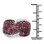 3.06 Carat Ruby & White Topaz .925 Sterling Silver Engagement Ring