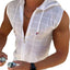 Men's Plus Size Sleeveless Zip Up Hoodie