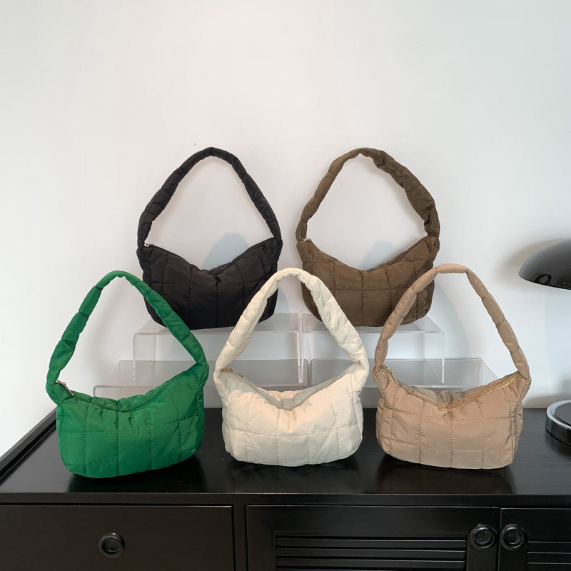 Trendy Pleated Cloud-Shaped Shoulder Bag for Women