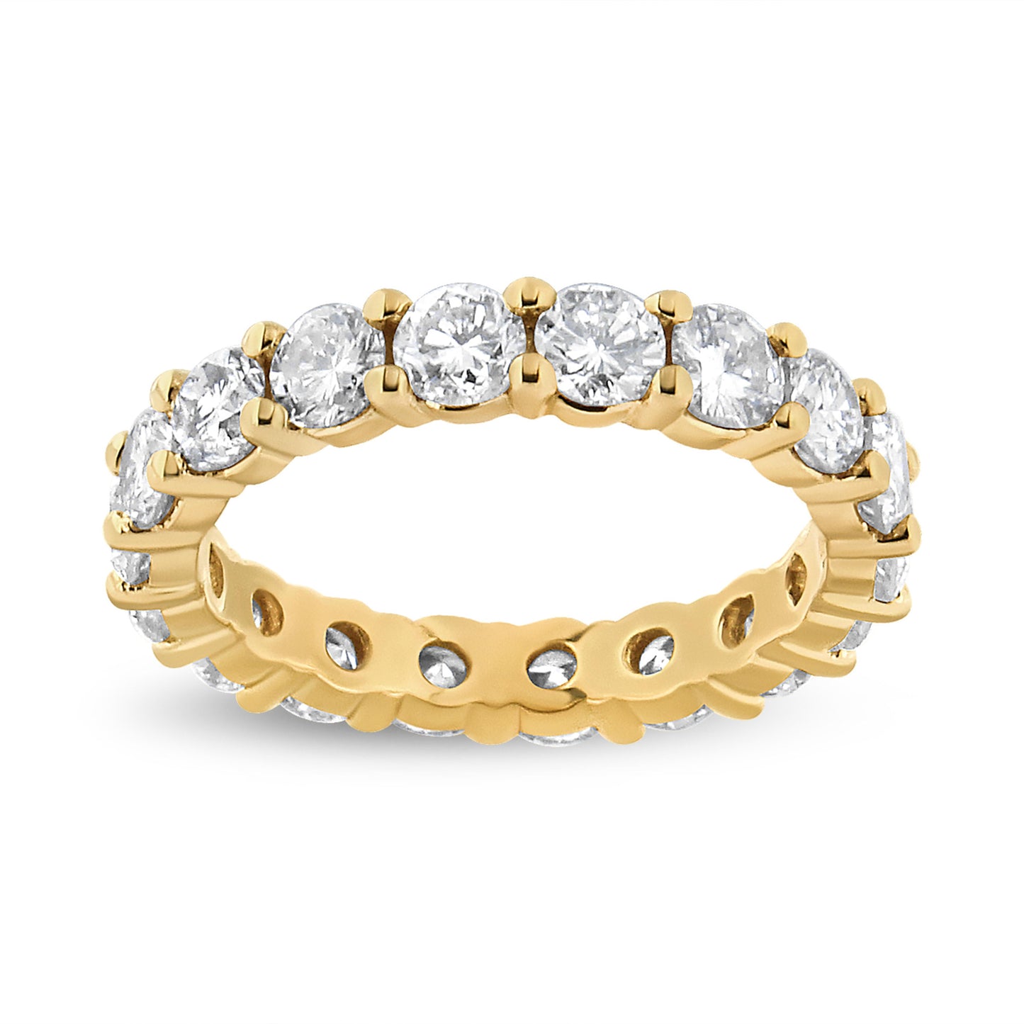 Anillo de Eternidad de Diamantes de 14K Oro Amarillo 3.00 Cttw - Talla 7