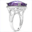 11.93 Carat Genuine Amethyst .925 Sterling Silver Ring