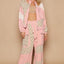 Modern Women Pink Applique Patchwork Zip-Up Jacket
