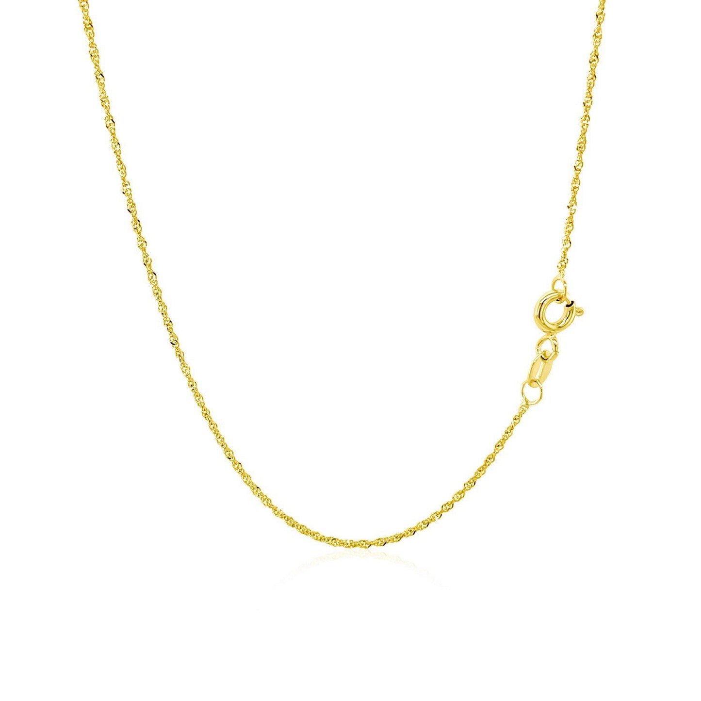 14k Yellow Gold Singapore Chain - 1.0mm