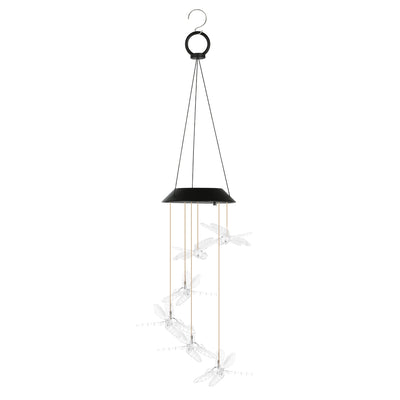 2-Pack Solar Dragonfly Wind Chimes with Color-Changing Lights
