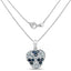 2.73 Carat Genuine Blue Sapphire and Aquamarine Pendant