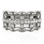 Diamond Studded Four Leaf Clover Ring in 14k White Gold