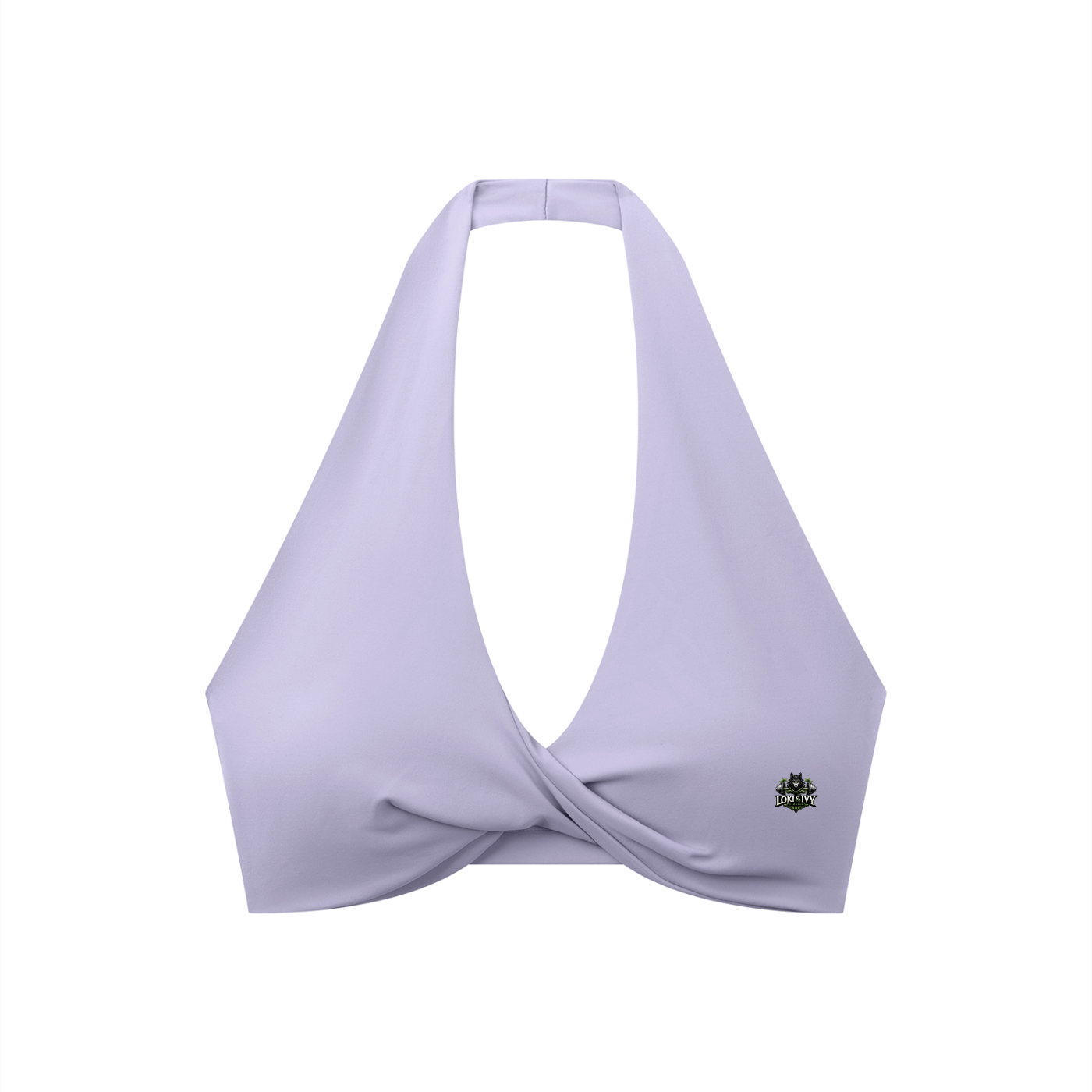 Soutien-gorge de sport à col halter plissé pour femmes Loki & Ivy