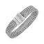 Bracelet en corde tissée avec fermoir en saphir blanc en argent sterling
