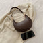 Bolso de Hombro Texturizado en Forma de Media Luna Niche para Mujeres