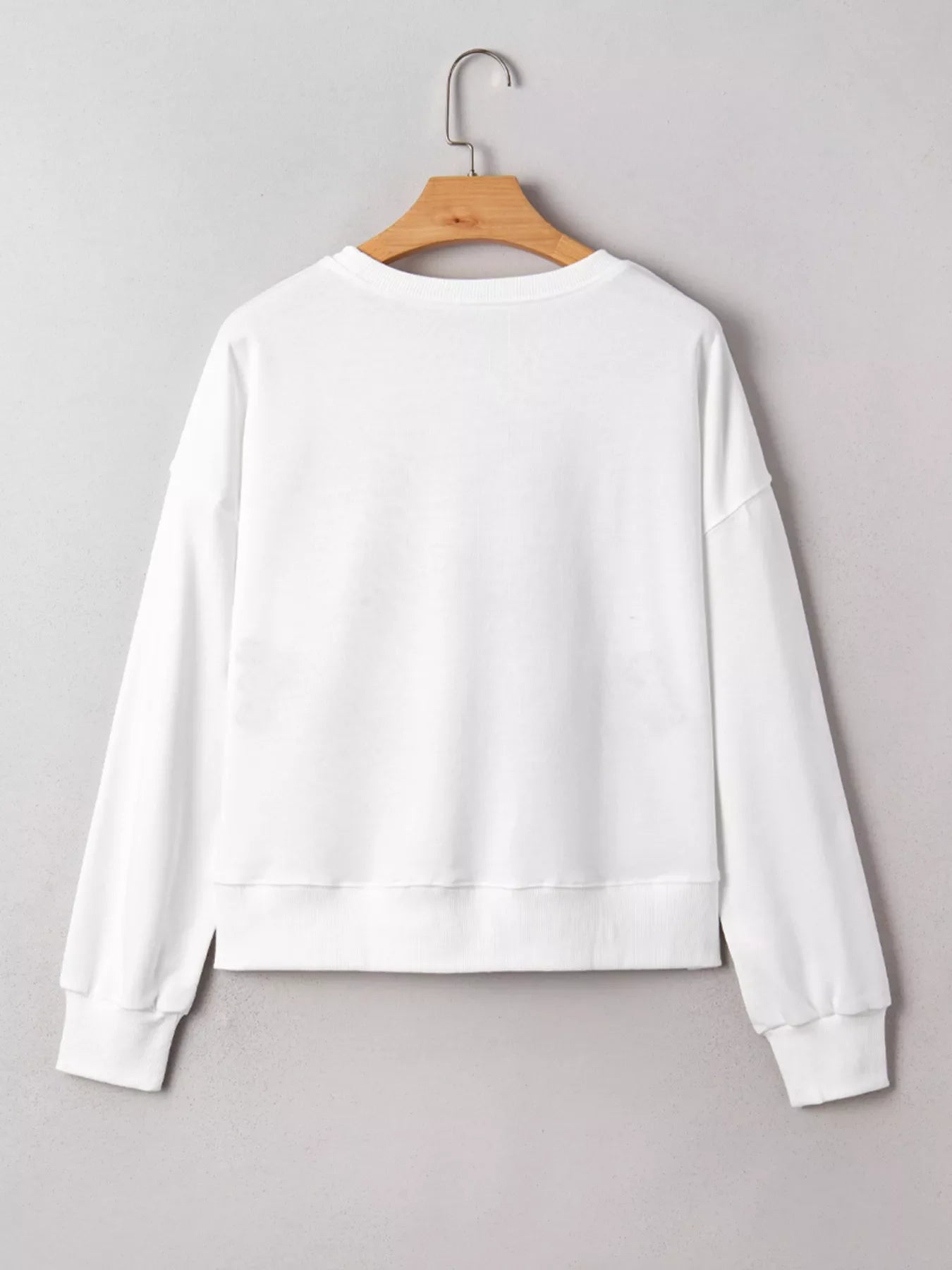Sudadera suelta con parches de letras de felpa