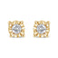 Pendientes de diamantes con chapado en oro amarillo de 10K