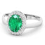 1.87 Carat Zambian Emerald & Diamond 14K White Gold Engagement Ring