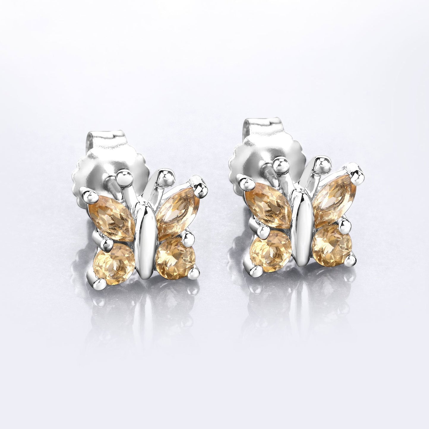 0.88 Carat Genuine Citrine Sterling Silver Earrings