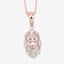 0.52 Carat Genuine Morganite and White Topaz Pendant