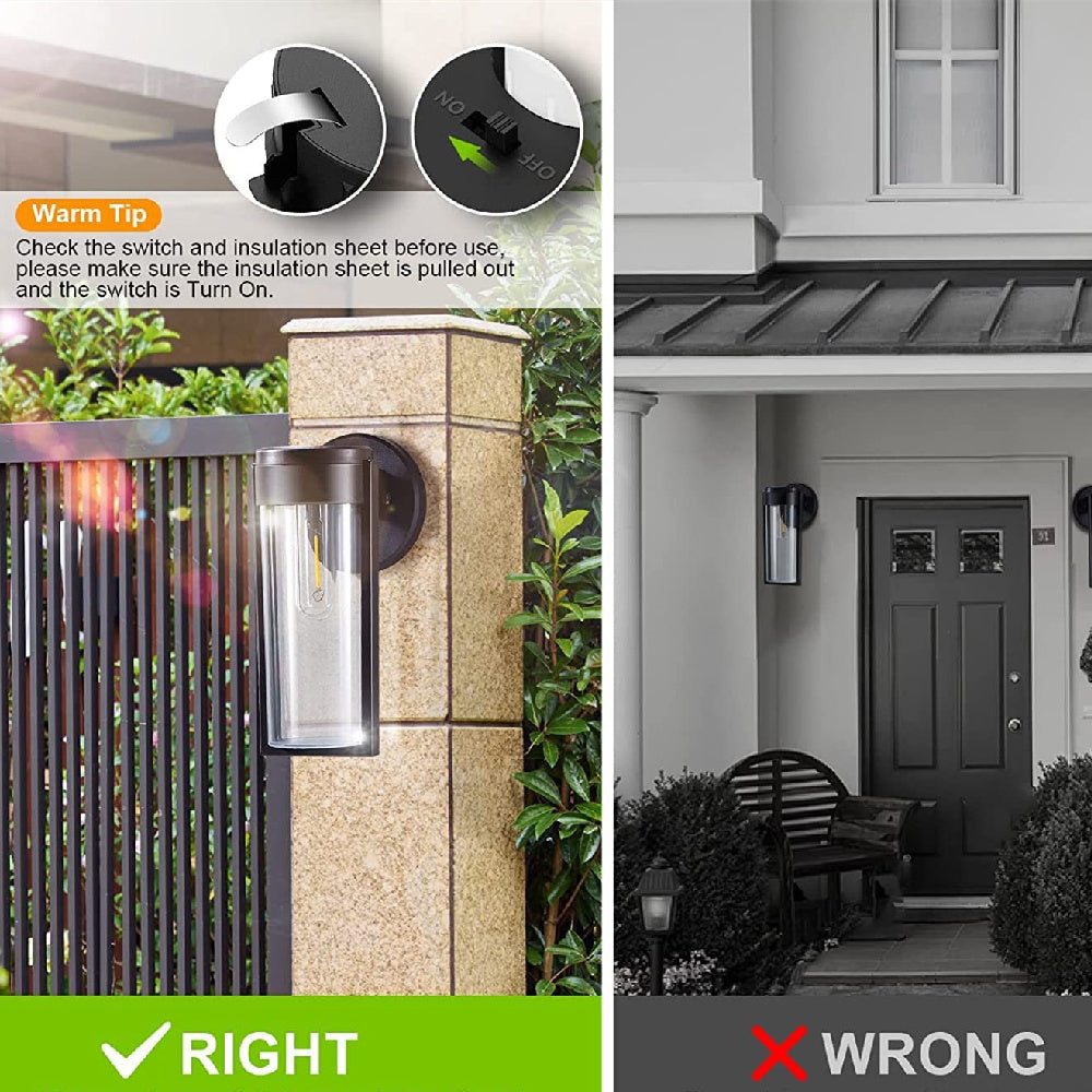 Outdoor Solar Tungsten Wire Wall Lamp - Waterproof & Elegant