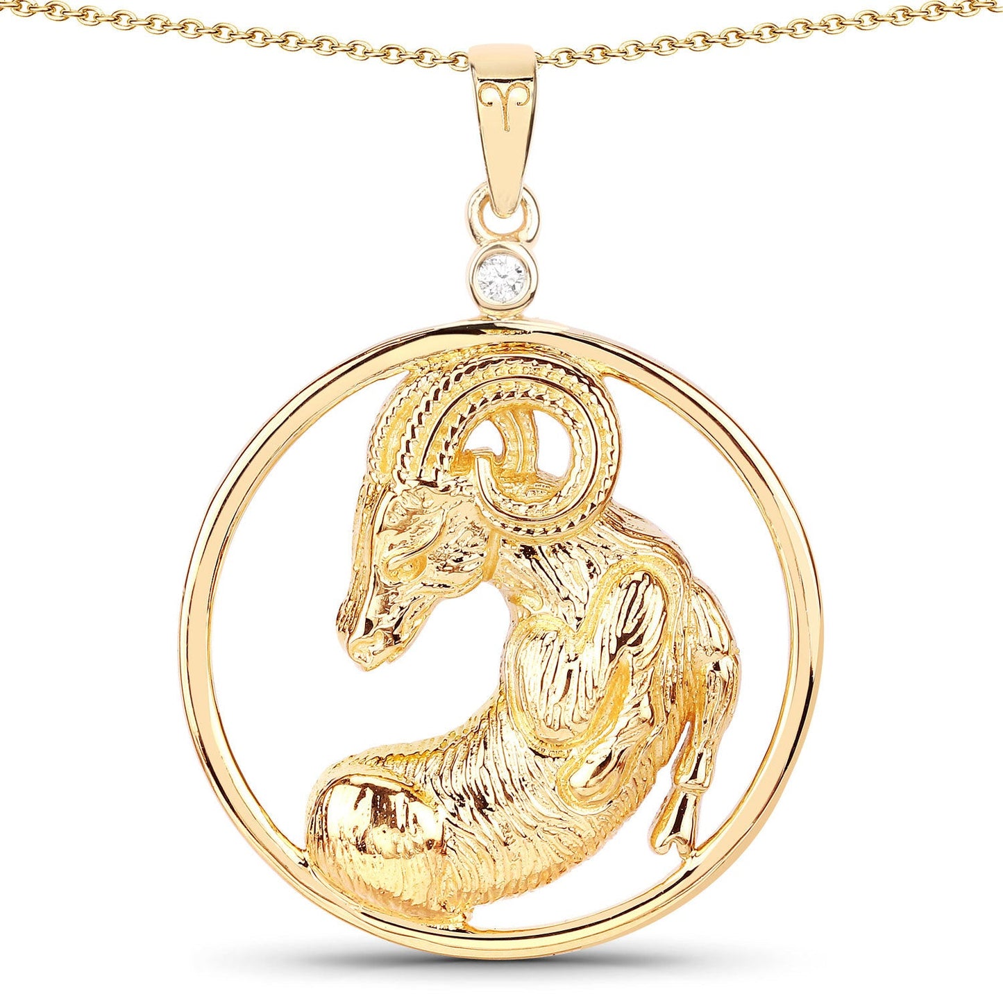 Colgante de Plata Esterlina con Diamante Blanco Genuino de 0.03 Quilates